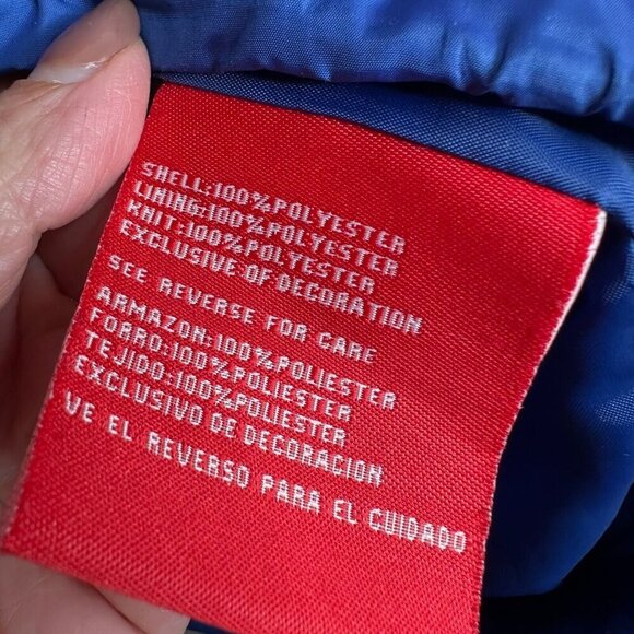 VTG NFL Super Bowl G-111 Jacket XL Red Blue Zip Up Windbreaker Detroit 2006 - Picture 9 of 14